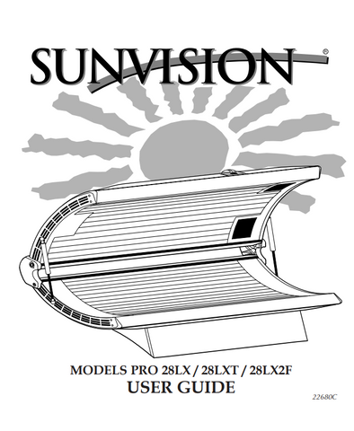 ETS SUNVISON PRO 28LX, 28LXT, AND 28LX2F MANUAL