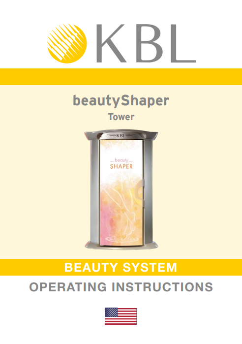 KBL Beauty shaper Tower Operating Manual