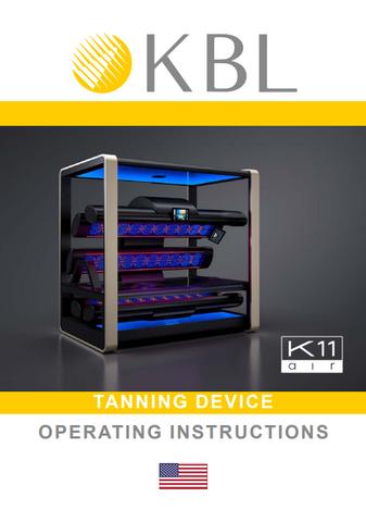 KBL K11 Air and Loft Tanning Bed Manual