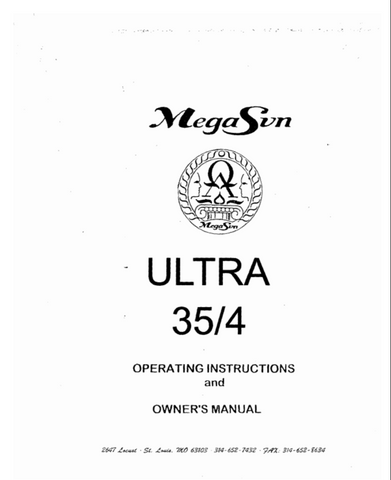 Mega Sun Ultra 35-4 Tanning Bed Manual