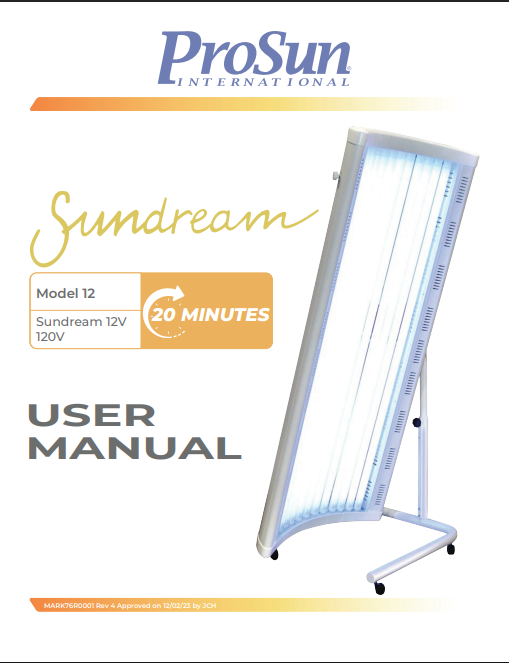 ProSun Sundream 12V Tanning Canopy Manual – Sun Tanning Store