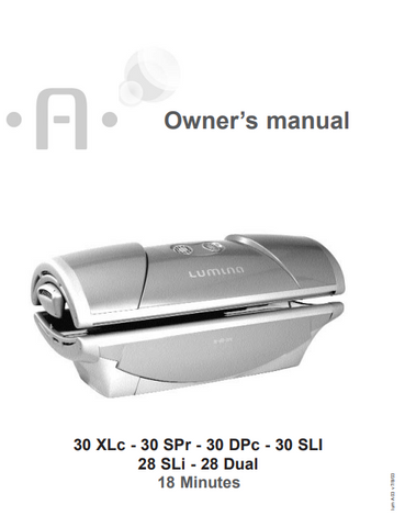 PROSUN LUMINA 30 XLC, 30 SPR, 30 DPC, 30 SLI, 28 SLI, AND 28 DUAL 18 MIN MANUAL