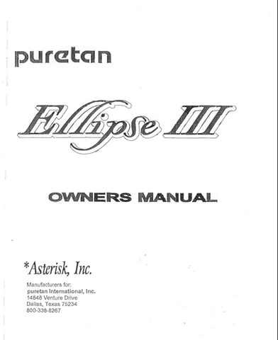 Puretan Ellipse III 15 Min Tanning Bed Manual