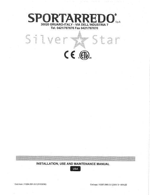 Sportarredo Silver Star Tanning Bed Manual