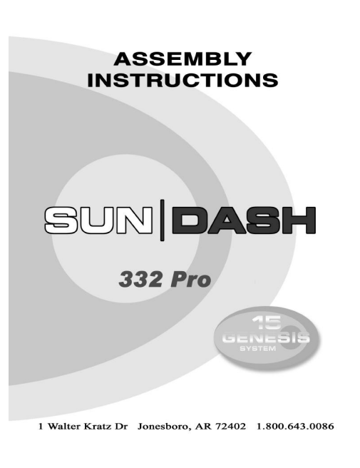 SunDash 332 Pro Tanning Bed Manual