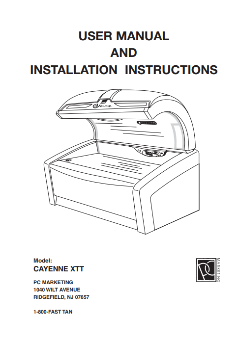 UWE Cayenne XTT Tanning Bed Manual