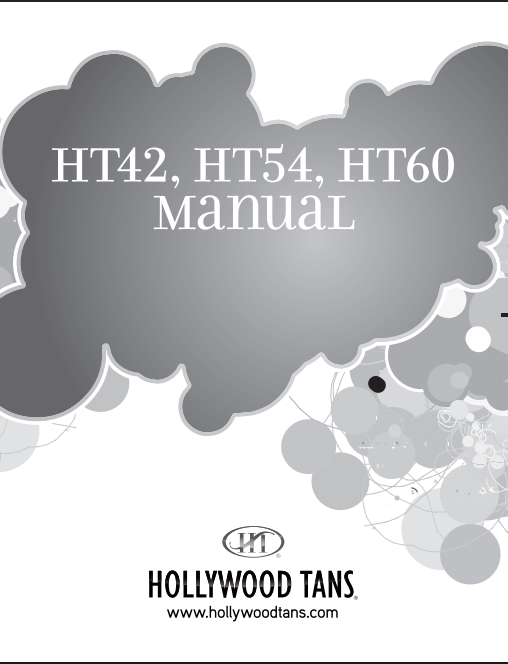Hollywood HT42, HT54 and HT60 Tanning Bed Manual