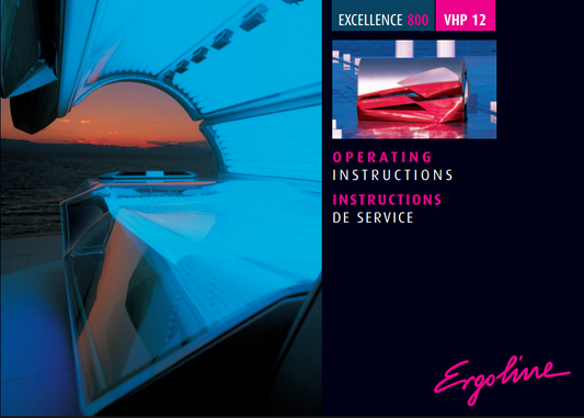 Ergoline Excellence 800 VHP 12 Turbo Power Tanning Bed Manual
