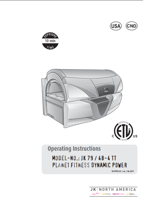 Ergoline 48-4 10 Min Tanning Bed Manual
