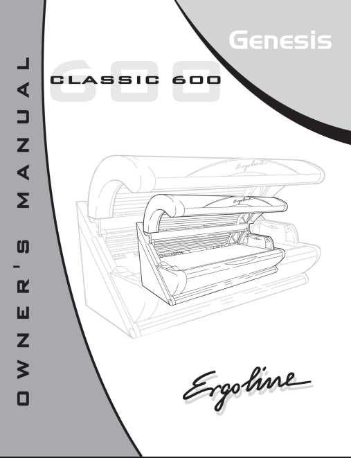 Ergoline Classic 600 Genesis 15 Min Tanning Bed Manual