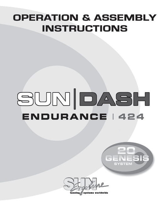 SunDash Endurance 424 Tanning Bed Manual User Manual Sun Tanning Store 