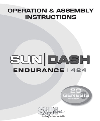 SunDash Endurance 424 Tanning Bed Manual