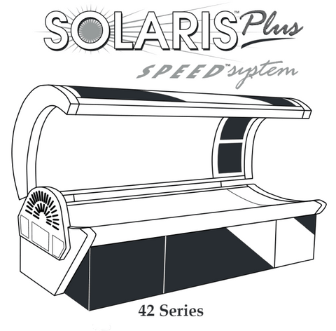 Solaris Plus 42 3F Speed System Tanning Bed - Replacement Lamp Kit Lamps Radiance 