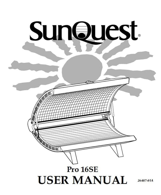 SunQuest Pro 16SE Tanning Bed Manual User Manual Sun Tanning Store 