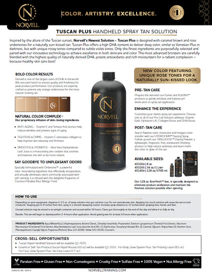 Norvell Handheld Spray Tan Solution Tuscan Plus 34 oz