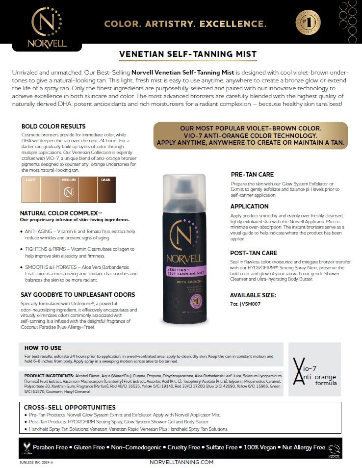 Norvell Venetian Self-Tan Mist 7.0 fl oz