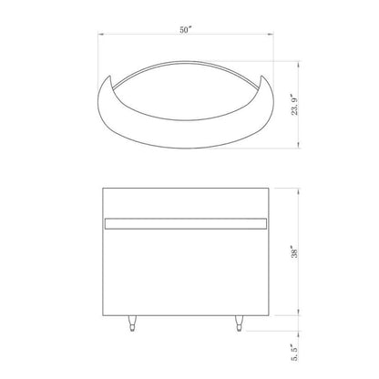 DIR LED Lighting Reception Desk Star Ferry-4103 Salon Equipment Dream In Reality 