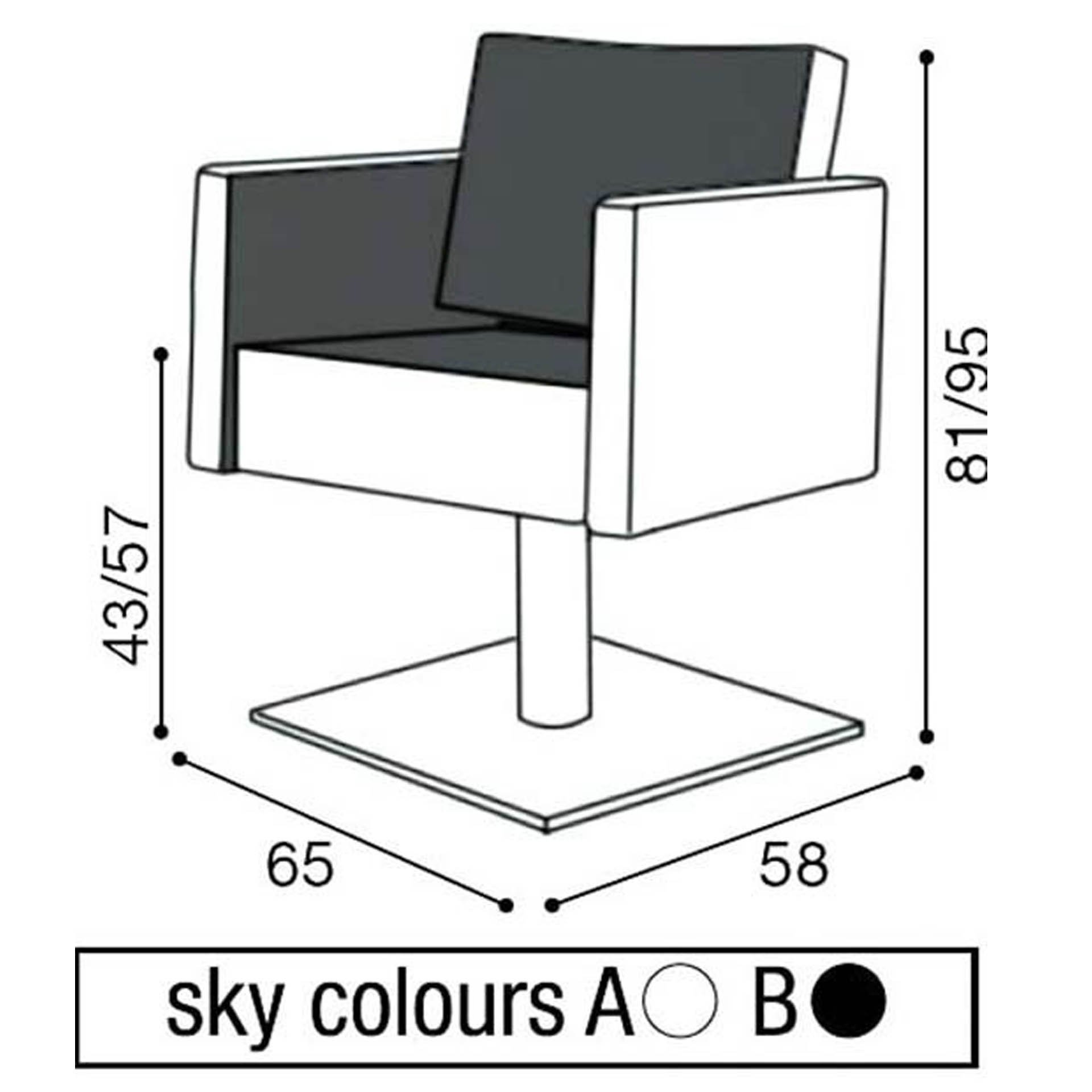 Salon Ambience SH/894 Square Recline Chair w/Headrest Salon Equipment Salon Ambience 