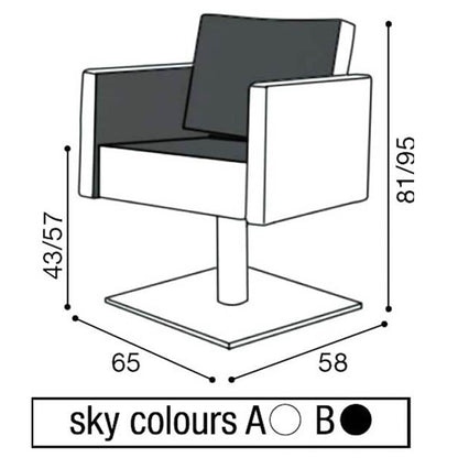 Salon Ambience SH/894 Square Recline Chair w/Headrest Salon Equipment Salon Ambience 