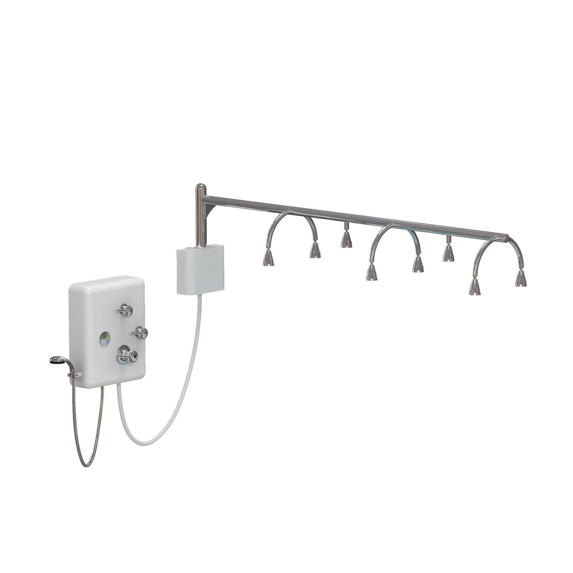Touch America Hydrokinetic Vichy Shower 22003 Salon Equipment Touch America 8 HEAD 72" RAINBAR STANDARD 