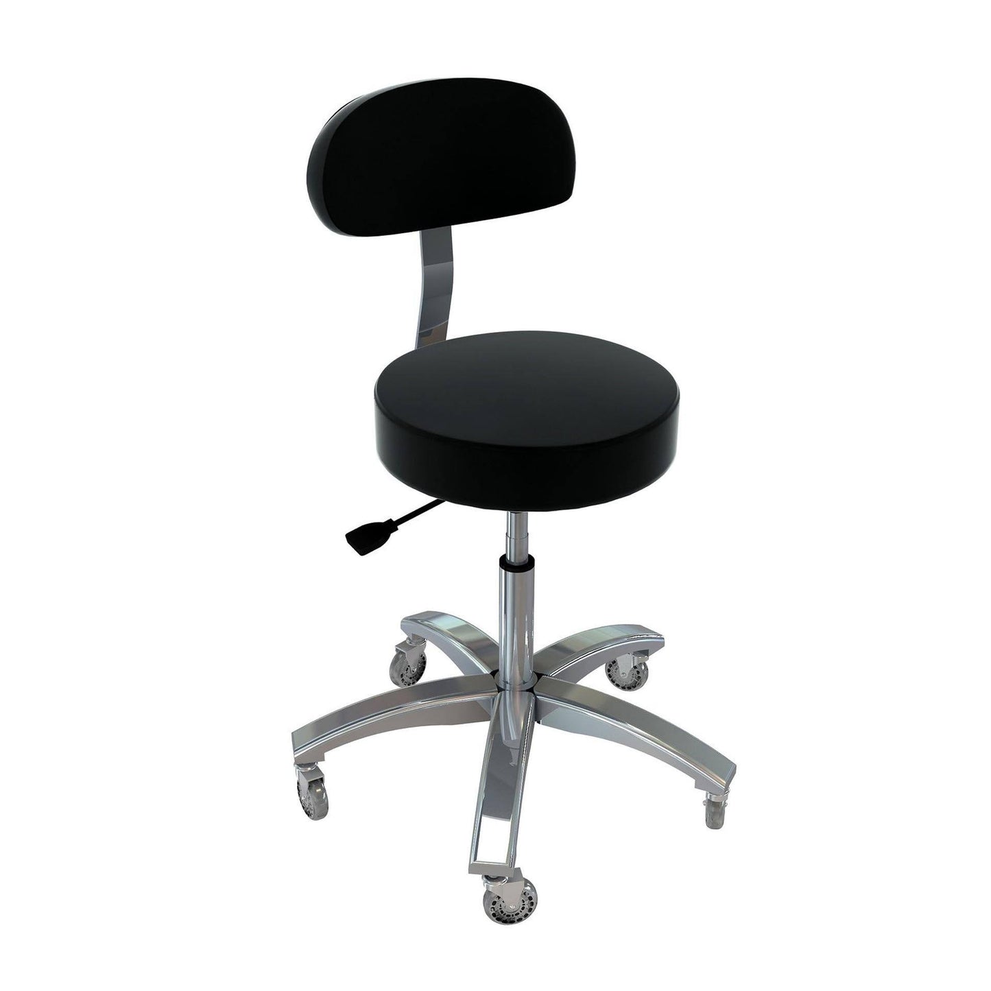 Touch America ProStool Salon Equipment Touch America Black With Back STANDARD HEIGHT OPTION (19"-25")