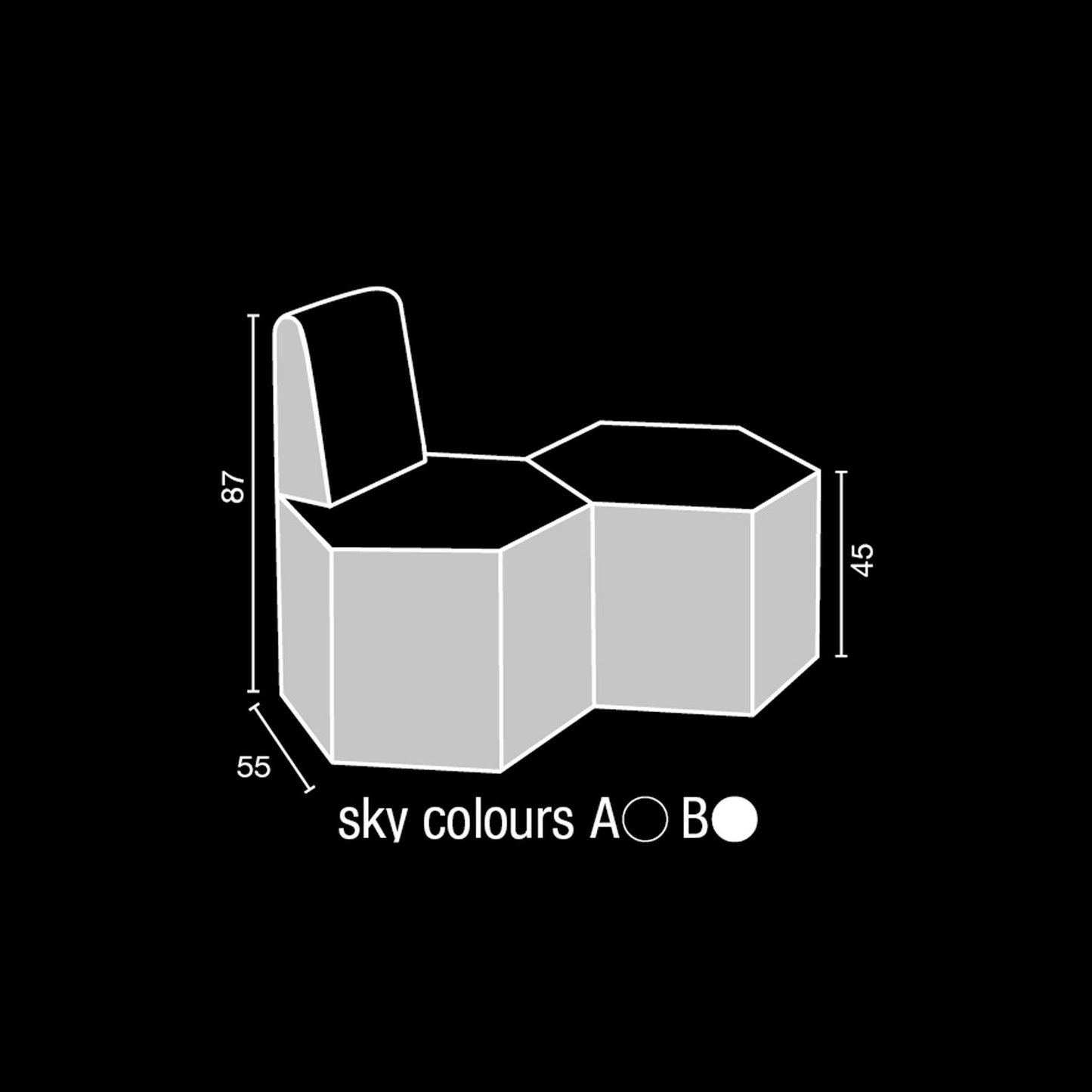 Salon Ambience RC/110 Hex Waiting Chair Salon Equipment Salon Ambience 