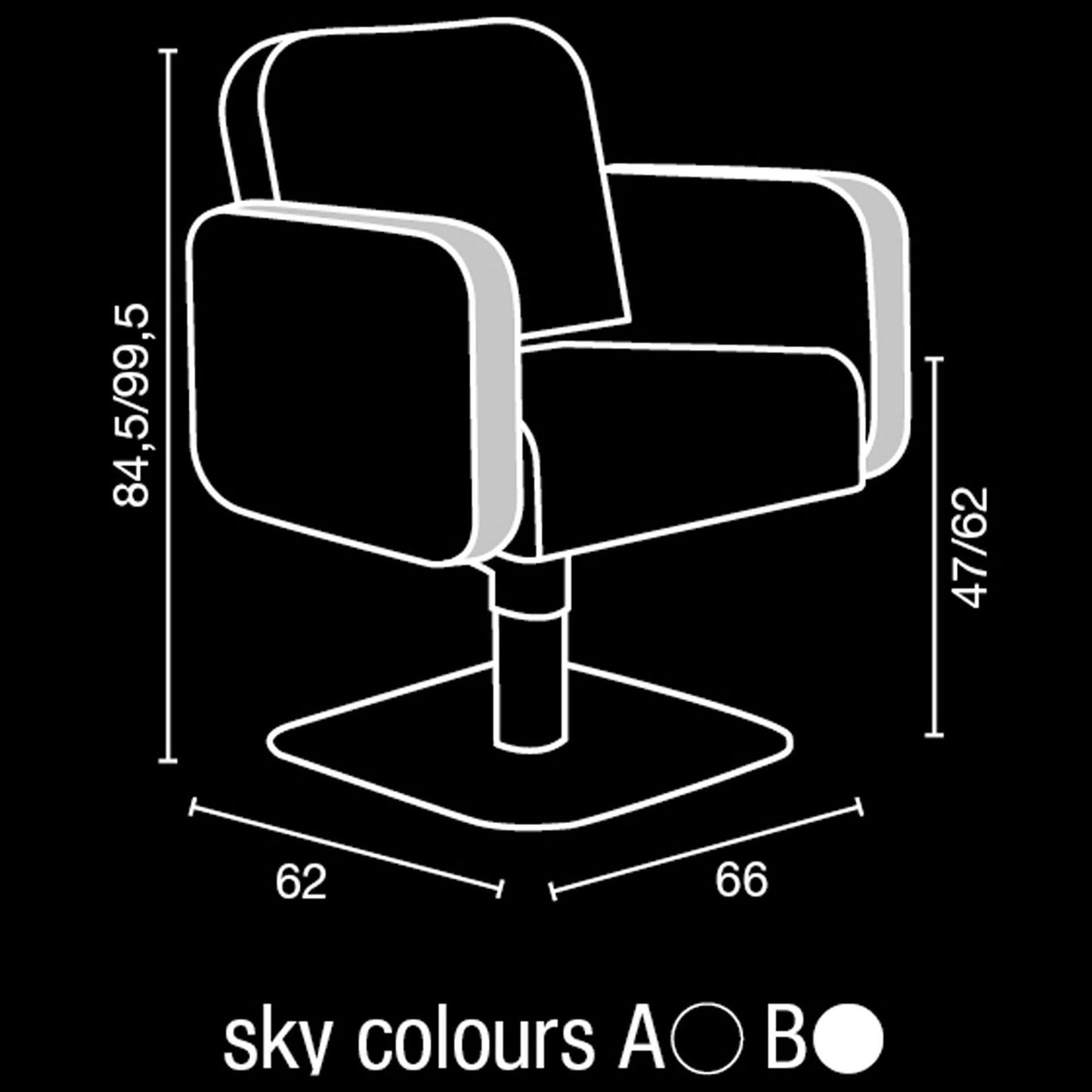 Salon Ambience CH/070 Icon Styling Chair Salon Equipment Salon Ambience 