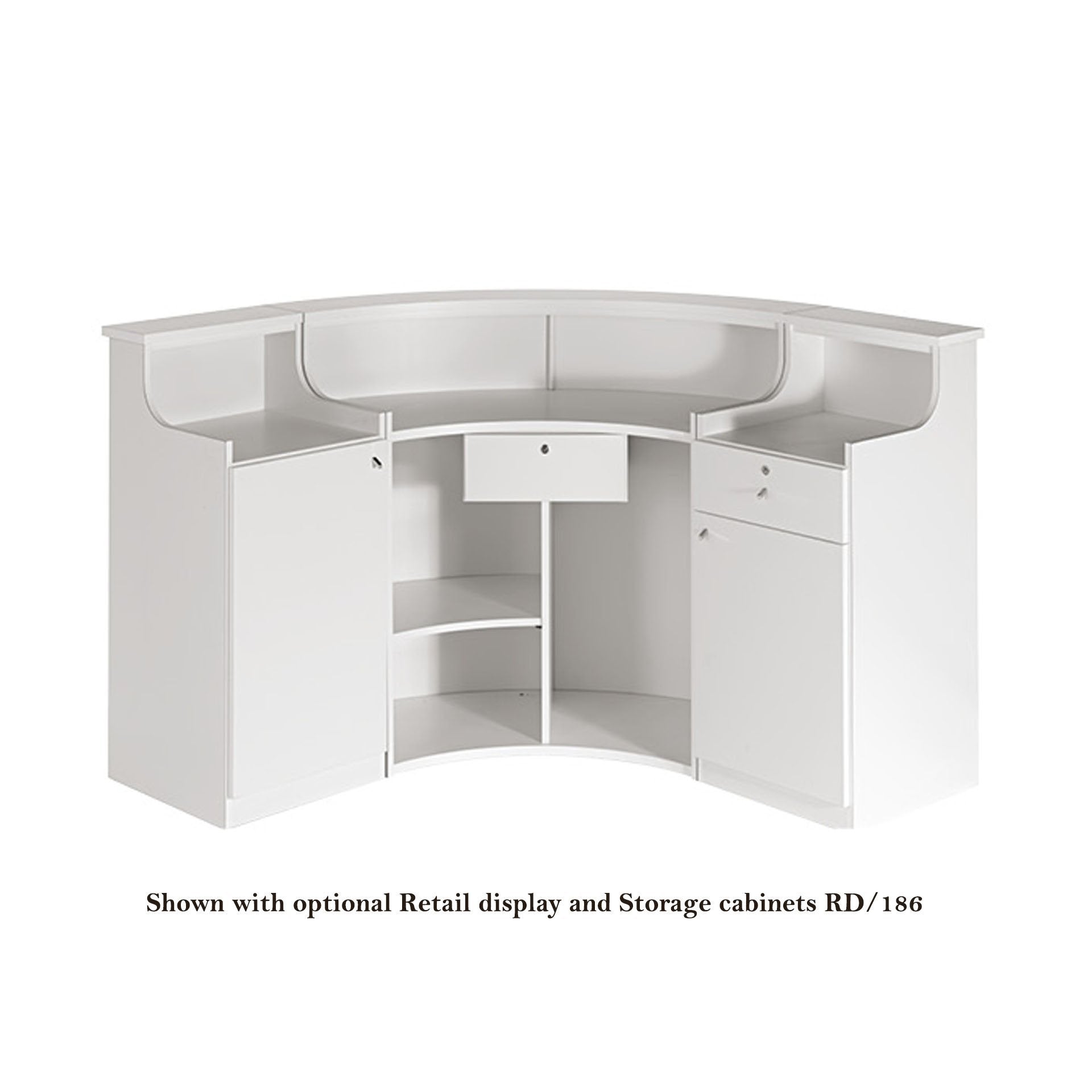 Salon Ambience RD/252 Form Reception Desk w/Storage Cabinet Salon Equipment Salon Ambience 