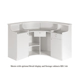 Salon Ambience RD/254 Form Reception Desk w/Retail Display Cabinet