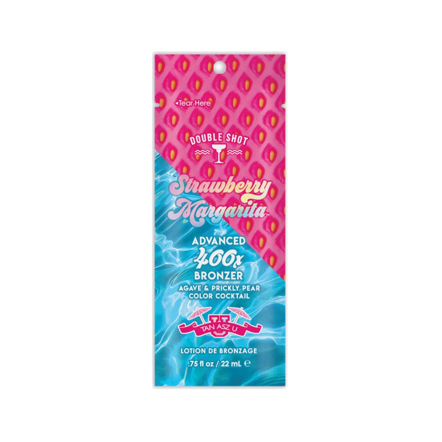 Tan Asz U Doubleshot Strawberry Margarita .75 OZ. (3 Pack) Tanning Lotions Tan Asz U 