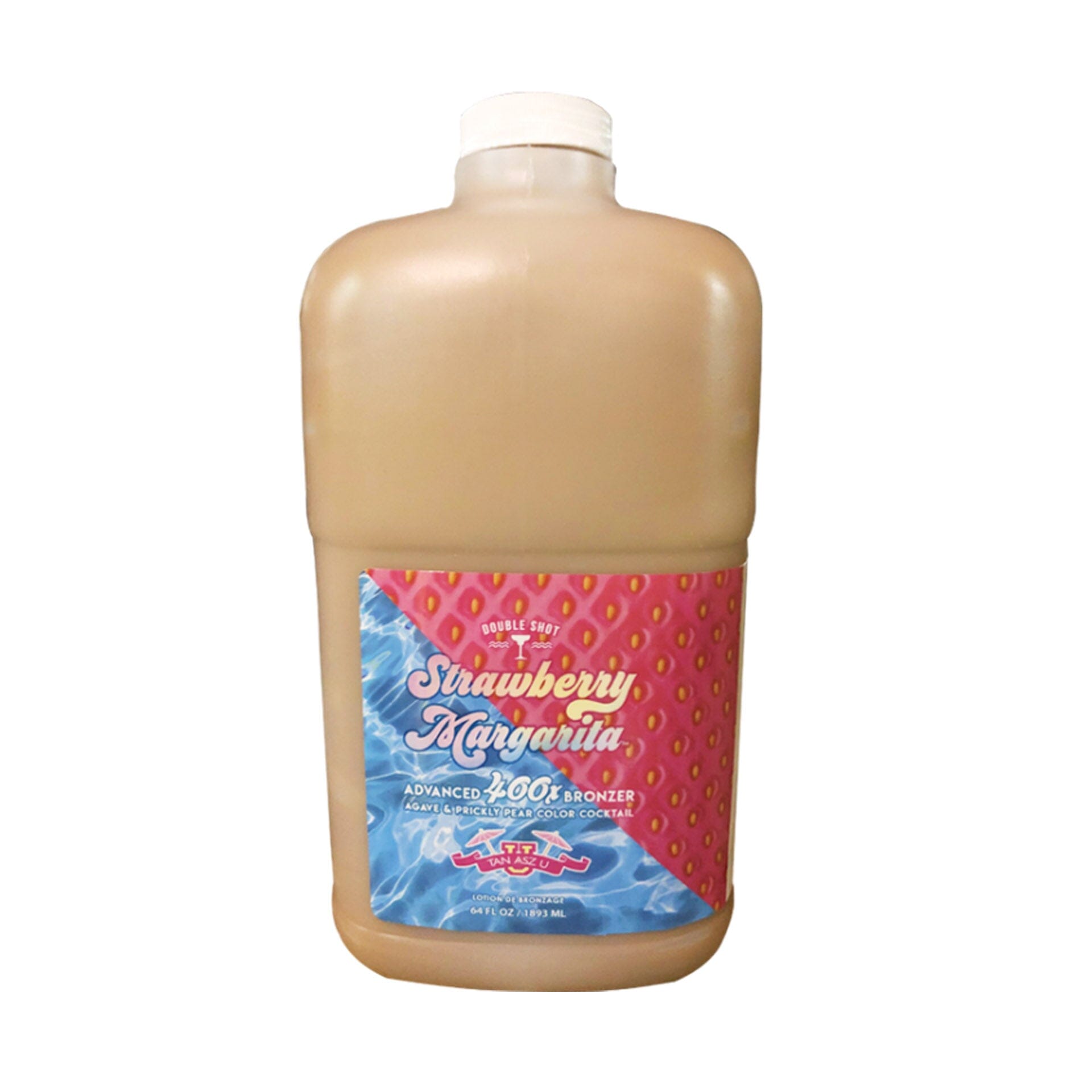 Tan Asz U Doubleshot Strawberry Margarita 64 OZ. Tanning Lotions Tan Asz U 