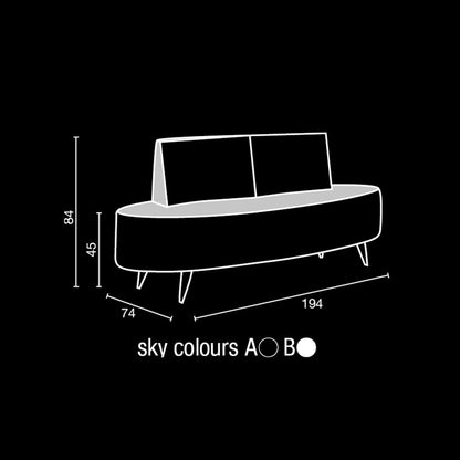 Salon Ambience SH/993 B-Side Waiting Chair-C Shape Salon Equipment Salon Ambience 