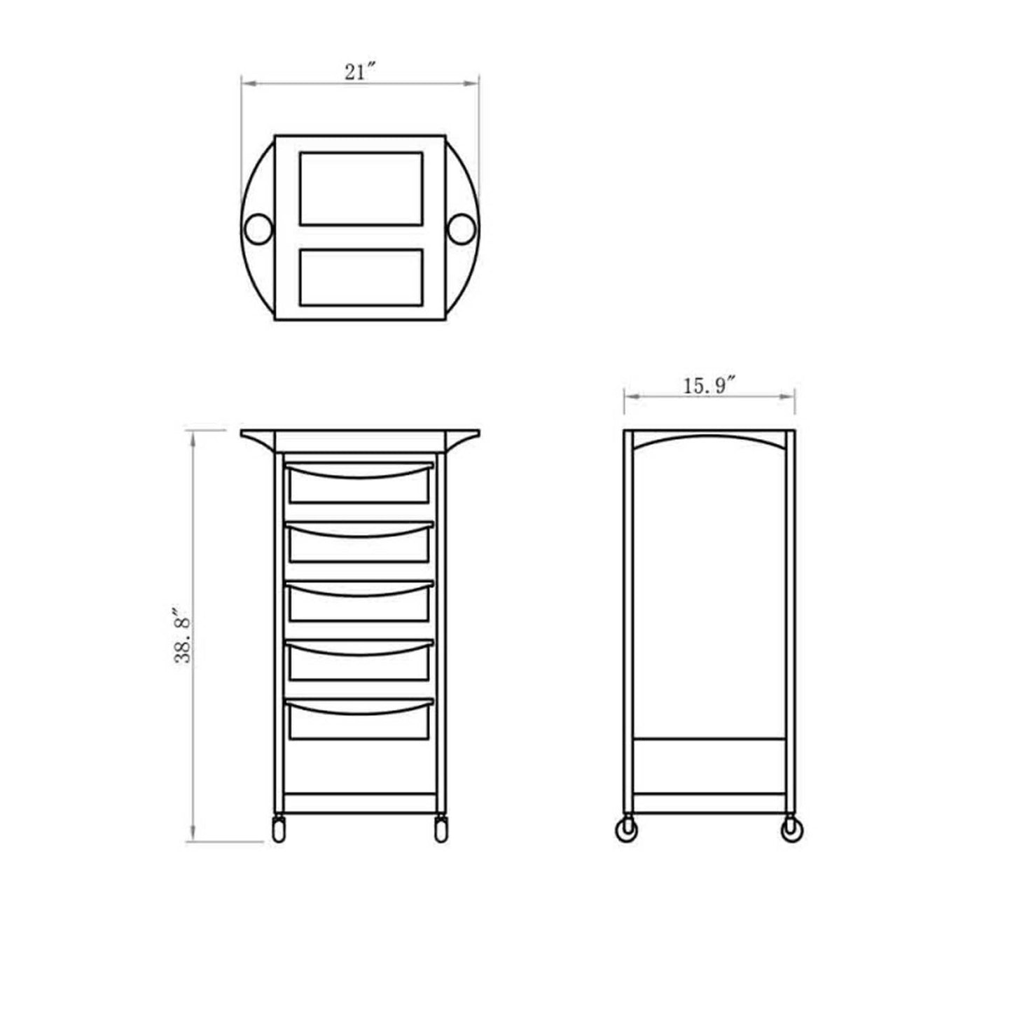 DIR Trolley Cart Eskarne- 5122 Salon Equipment Dream In Reality 