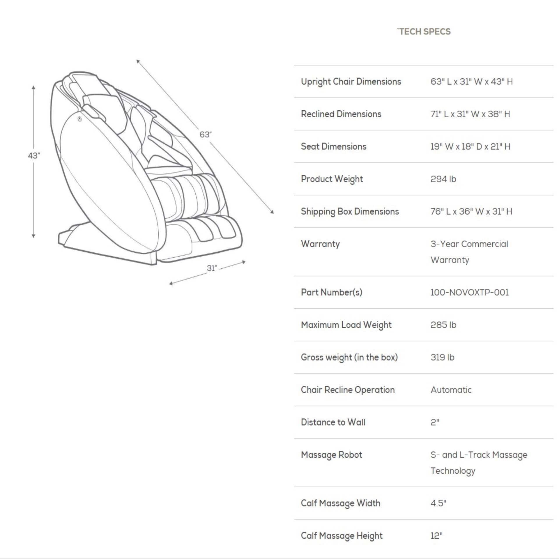 Human Touch Novo XT PRO Massage Chair Salon Equipment Human Touch 