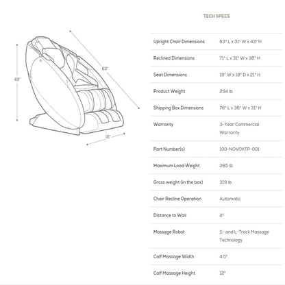 Human Touch Novo XT PRO Massage Chair Salon Equipment Human Touch 