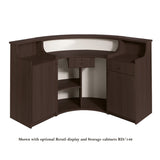 Salon Ambience RD/146 Form Reception Desk w/Display & Storage Cabinet