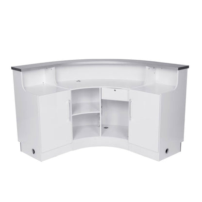 DIR LED Lighting Reception Desk Janus-Curved L-Shaped 4888 Salon Equipment Dream In Reality 