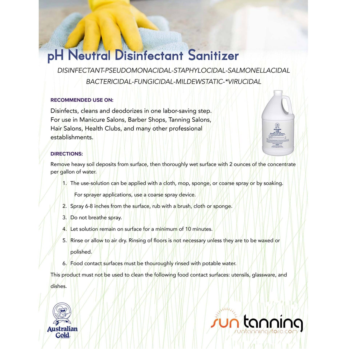 Australian Gold Disinfectant Cleaner 32oz Cleaners and Disinfectants Australian Gold 