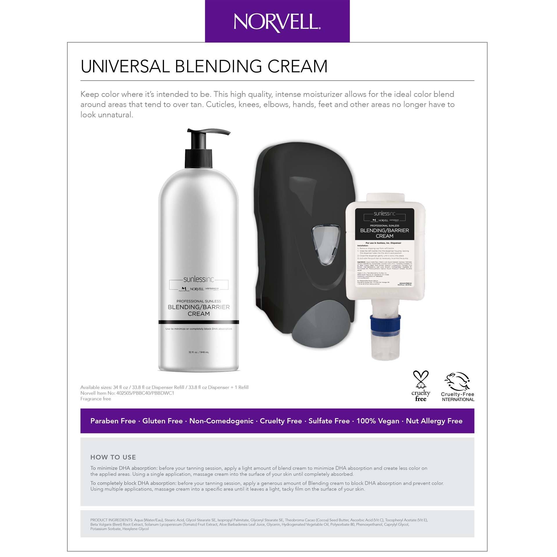 Norvell ProBlend DHA Barrier Cream 34 oz Quick Ship Norvell 