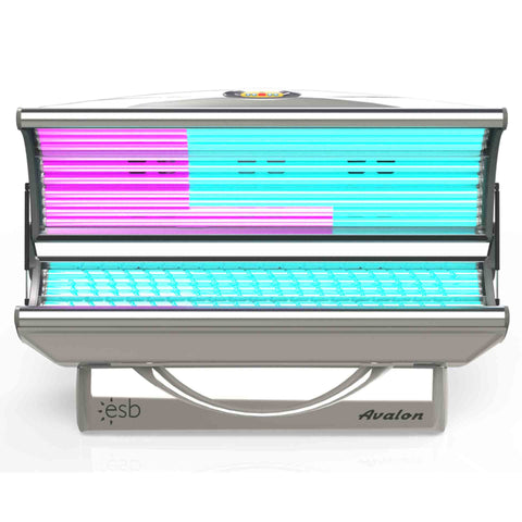ESB Avalon 16 Tanning Bed Front View Silver