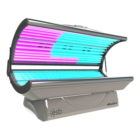 ESB Avalon 20 Tanning Bed Silver Side View
