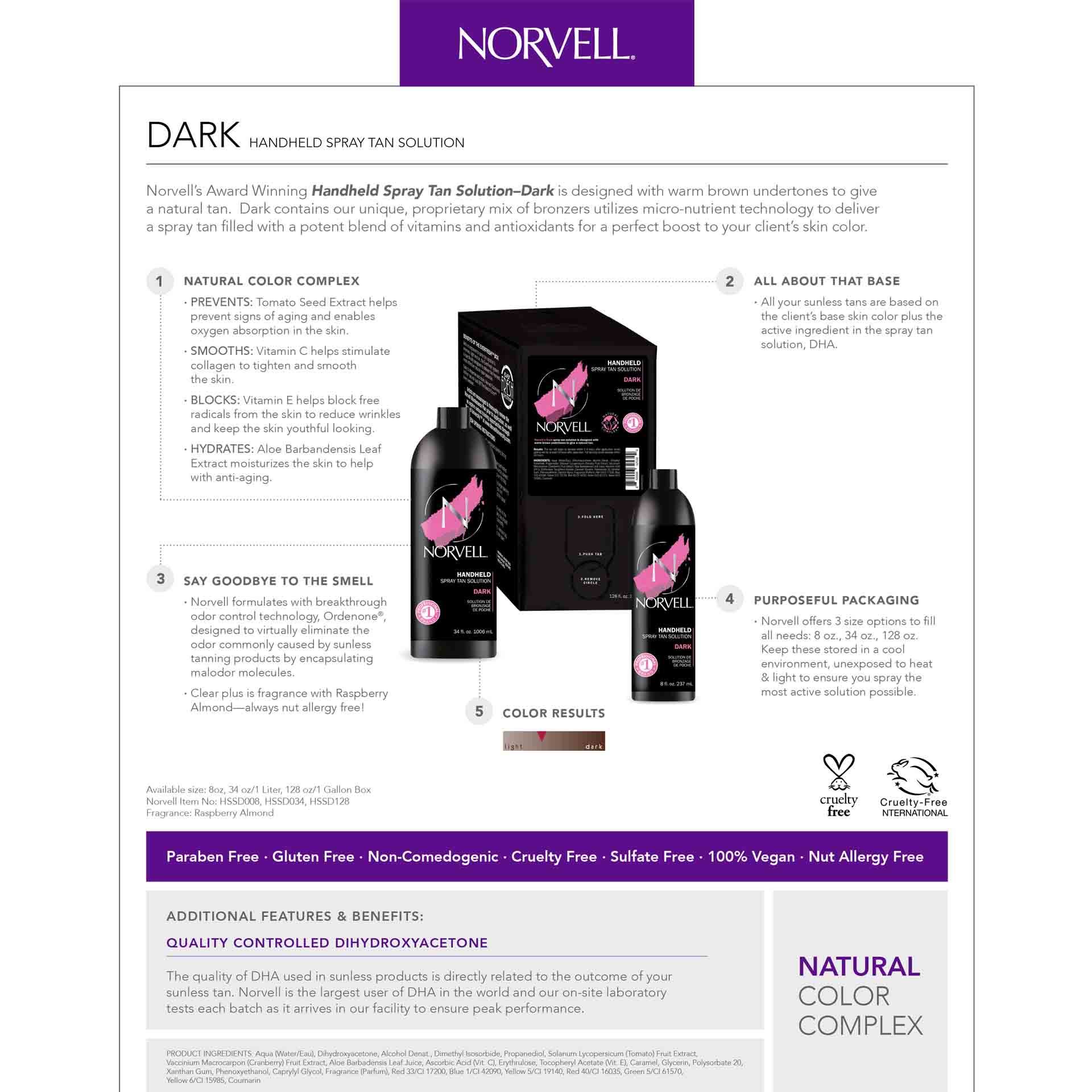 Norvell Dark Sunless Solution 34 oz Quick Ship Norvell 