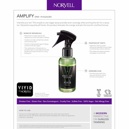 Norvell VIVID Amplify pH Equalizing Spray, 4.0 fl. oz. Spray Tanning Product Norvell 